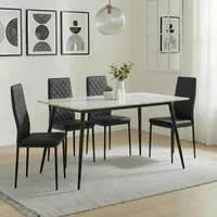 Click to view product details and reviews for Breton Compact Dining Set 4 Seater 120cm White Ceramic 4x Metro Dining Chairs Black Leather Black Legs. Click to view product details and reviews for Breton Compact Dining Set 4 Seater 120cm White Ceramic 4x Metro Dining Chairs Black Leather Black Legs.