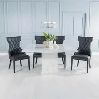 Click to view product details and reviews for Turin Dining Set 8 Seater 140cm Square White Marble Mimi Chairs Black Faux Leather. Click to view product details and reviews for Turin Dining Set 8 Seater 140cm Square White Marble Mimi Chairs Black Faux Leather.