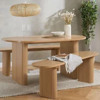 Click to view product details and reviews for Axel Oval Dining Set 6 Seater 160cm With 2 Benches Oak Fluted. Click to view product details and reviews for Axel Oval Dining Set 6 Seater 160cm With 2 Benches Oak Fluted.