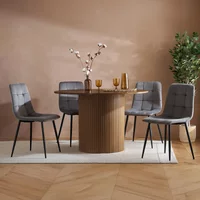 Click to view product details and reviews for Axel Round Dining Set 4 Seater 120cm With 4 Grey Chairs Walnut Fluted. Click to view product details and reviews for Axel Round Dining Set 4 Seater 120cm With 4 Grey Chairs Walnut Fluted.