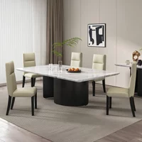 View Clearance - lorea dining set - 10 seater - white marble - venezia dining chairs - cream leather - high back View Clearance - lorea dining set - 10 seater - white marble - venezia dining chairs - cream leather - high back