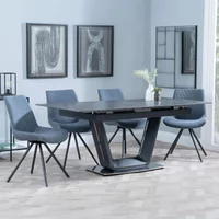 Click to view product details and reviews for Alpha Extending Dining Set 4 6 Seater 140cm 180cm Black Ceramic Boden Swivel Dining Chair Dark Grey Fabric. Click to view product details and reviews for Alpha Extending Dining Set 4 6 Seater 140cm 180cm Black Ceramic Boden Swivel Dining Chair Dark Grey Fabric.