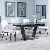 Click to view product details and reviews for Alpha Extending Dining Set 4 6 Seater 140cm 180cm Black Ceramic Corona Dining Chair Beige Fabric. Click to view product details and reviews for Alpha Extending Dining Set 4 6 Seater 140cm 180cm Black Ceramic Corona Dining Chair Beige Fabric.