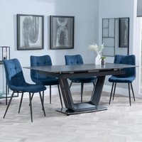 Click to view product details and reviews for Alpha Extending Dining Set 4 6 Seater 140cm 180cm Black Ceramic Corona Dining Chair Blue Fabric. Click to view product details and reviews for Alpha Extending Dining Set 4 6 Seater 140cm 180cm Black Ceramic Corona Dining Chair Blue Fabric.