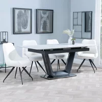 Click to view product details and reviews for Alpha Extending Dining Set 4 6 Seater 140cm 180cm White Ceramic Arctic Swivel Dining Chair Cream Velvet Fabric. Click to view product details and reviews for Alpha Extending Dining Set 4 6 Seater 140cm 180cm White Ceramic Arctic Swivel Dining Chair Cream Velvet Fabric.