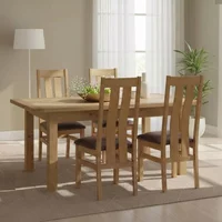 Click to view product details and reviews for Appleby Extending Dining Set 4 Seater 120cm 153cm Oak With 4 Arizona Slatted Chairs Black Faux Leather Seat Pad. Click to view product details and reviews for Appleby Extending Dining Set 4 Seater 120cm 153cm Oak With 4 Arizona Slatted Chairs Black Faux Leather Seat Pad.