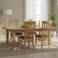 Click to view product details and reviews for Appleby Extending Dining Set 4 Seater 120cm 153cm Oak With 4 Toulouse Chairs Black Faux Leather Seat Pad. Click to view product details and reviews for Appleby Extending Dining Set 4 Seater 120cm 153cm Oak With 4 Toulouse Chairs Black Faux Leather Seat Pad.