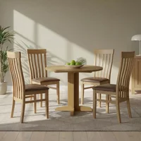 Click to view product details and reviews for Appleby Round Drop Leaf Dining Set 4 Seater 30cm 90cm Oak With 4 Toulouse Chairs Black Faux Leather Seat Pad. Click to view product details and reviews for Appleby Round Drop Leaf Dining Set 4 Seater 30cm 90cm Oak With 4 Toulouse Chairs Black Faux Leather Seat Pad.