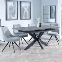 Click to view product details and reviews for Bari Extending Dining Set 4 6 Seater 140cm 180cm Grey Ceramic Arctic Swivel Dining Chair Grey Velvet Fabric. Click to view product details and reviews for Bari Extending Dining Set 4 6 Seater 140cm 180cm Grey Ceramic Arctic Swivel Dining Chair Grey Velvet Fabric.