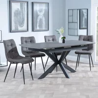 Click to view product details and reviews for Bari Extending Dining Set 4 6 Seater 140cm 180cm Grey Ceramic Corona Dining Chair Grey Fabric. Click to view product details and reviews for Bari Extending Dining Set 4 6 Seater 140cm 180cm Grey Ceramic Corona Dining Chair Grey Fabric.