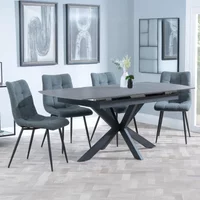 Click to view product details and reviews for Bari Extending Dining Set 4 6 Seater 140cm 180cm Grey Ceramic Corona Dining Chair Light Grey Fabric. Click to view product details and reviews for Bari Extending Dining Set 4 6 Seater 140cm 180cm Grey Ceramic Corona Dining Chair Light Grey Fabric.