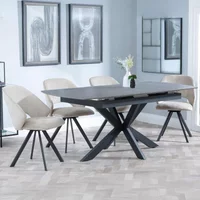 Click to view product details and reviews for Bari Extending Dining Set 4 6 Seater 140cm 180cm Grey Ceramic Ion Swivel Dining Chair Beige Velvet Fabric. Click to view product details and reviews for Bari Extending Dining Set 4 6 Seater 140cm 180cm Grey Ceramic Ion Swivel Dining Chair Beige Velvet Fabric.