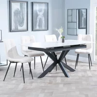 Click to view product details and reviews for Bari Extending Dining Set 4 6 Seater 140cm 180cm White Ceramic Corona Dining Chair Beige Fabric. Click to view product details and reviews for Bari Extending Dining Set 4 6 Seater 140cm 180cm White Ceramic Corona Dining Chair Beige Fabric.