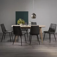 Click to view product details and reviews for Dansk Scandi Oak Extending Dining Table Set 6 8 Seater 175cm 215cm 6 Mondrian Dark Grey Faux Leather Chairs. Click to view product details and reviews for Dansk Scandi Oak Extending Dining Table Set 6 8 Seater 175cm 215cm 6 Mondrian Dark Grey Faux Leather Chairs.