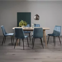 Click to view product details and reviews for Dansk Scandi Oak Extending Dining Table Set 6 8 Seater 175cm 215cm 6 Mondrian Petrol Blue Velvet Chairs. Click to view product details and reviews for Dansk Scandi Oak Extending Dining Table Set 6 8 Seater 175cm 215cm 6 Mondrian Petrol Blue Velvet Chairs.