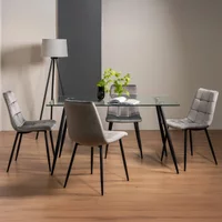 Click to view product details and reviews for Martini Glass Dining Table Set 6 Seater 140cm 4 Mondrian Grey Velvet Chairs. Click to view product details and reviews for Martini Glass Dining Table Set 6 Seater 140cm 4 Mondrian Grey Velvet Chairs.
