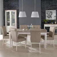 Click to view product details and reviews for Montreux Extending Dining Table Set 6 8 Seater 180cm 225cm 6 Upholstered Grey Bonded Leather Chairs Grey Washed Oak Soft Grey. Click to view product details and reviews for Montreux Extending Dining Table Set 6 8 Seater 180cm 225cm 6 Upholstered Grey Bonded Leather Chairs Grey Washed Oak Soft Grey.