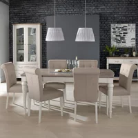 Click to view product details and reviews for Montreux Extending Dining Table Set 6 8 Seater 180cm 225cm 6 Upholstered Pebble Grey Fabric Chairs Grey Washed Oak Soft Grey. Click to view product details and reviews for Montreux Extending Dining Table Set 6 8 Seater 180cm 225cm 6 Upholstered Pebble Grey Fabric Chairs Grey Washed Oak Soft Grey.