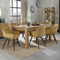 Click to view product details and reviews for Turin Light Oak Extending Dining Table Set 6 8 Seater 165cm 225cm 6 Dali Mustard Velvet Chairs. Click to view product details and reviews for Turin Light Oak Extending Dining Table Set 6 8 Seater 165cm 225cm 6 Dali Mustard Velvet Chairs.