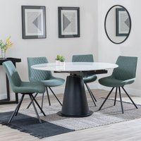 Click to view product details and reviews for Carrara Dining Set 4 Seater 135cm Round White Ceramic Extending 4x Boden Swivel Dining Chairs Green Fabric. Click to view product details and reviews for Carrara Dining Set 4 Seater 135cm Round White Ceramic Extending 4x Boden Swivel Dining Chairs Green Fabric.