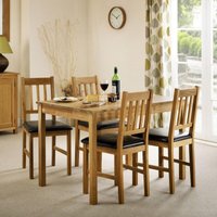 Click to view product details and reviews for Coxmoor Dining Set 118cm 4 Seater 4 Chairs Oak. Click to view product details and reviews for Coxmoor Dining Set 118cm 4 Seater 4 Chairs Oak.