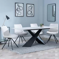 Click to view product details and reviews for Merlin Dining Set 6 Seater 180cm White Ceramic Boden Swivel Dining Chairs Cream Fabric. Click to view product details and reviews for Merlin Dining Set 6 Seater 180cm White Ceramic Boden Swivel Dining Chairs Cream Fabric.