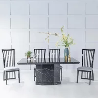 Click to view product details and reviews for Naples Dining Set 6 Seater 160cm Black Marble Athena Dining Chairs Black High Gloss Slatted Back Grey Seat Pads. Click to view product details and reviews for Naples Dining Set 6 Seater 160cm Black Marble Athena Dining Chairs Black High Gloss Slatted Back Grey Seat Pads.