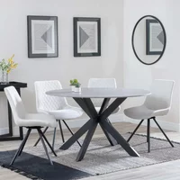 Click to view product details and reviews for Novara Dining Set 4 Seater 130cm Round Grey Ceramic 4x Boden Dining Chairs Cream Fabric Swivel. Click to view product details and reviews for Novara Dining Set 4 Seater 130cm Round Grey Ceramic 4x Boden Dining Chairs Cream Fabric Swivel.