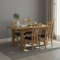 Click to view product details and reviews for Original Extending Dining Set 4 6 Seater 120cm 153cm Rustic Oak 4 Arizona Slatted Chair With Dark Brown Faux Leather Seat Pad. Click to view product details and reviews for Original Extending Dining Set 4 6 Seater 120cm 153cm Rustic Oak 4 Arizona Slatted Chair With Dark Brown Faux Leather Seat Pad.