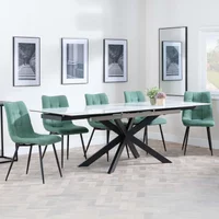 Click to view product details and reviews for Sutton Dining Set 4 8 Seater 140cm 200cm Extending White Ceramic Corona Dining Chairs Green Fabric. Click to view product details and reviews for Sutton Dining Set 4 8 Seater 140cm 200cm Extending White Ceramic Corona Dining Chairs Green Fabric.
