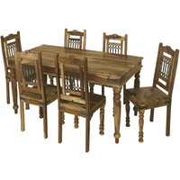 Click to view product details and reviews for Thacket Dining Set 6 Seater With 6 Chairs Sheesham Wood. Click to view product details and reviews for Thacket Dining Set 6 Seater With 6 Chairs Sheesham Wood.