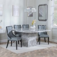 View Clearance - turin dining set - 8 seater - 140cm - square - grey marble - paris dining chairs - grey leather - black legs View Clearance - turin dining set - 8 seater - 140cm - square - grey marble - paris dining chairs - grey leather - black legs