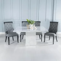 Click to view product details and reviews for Turin Dining Set 8 Seater 140cm Square White Marble Carmela Chairs Grey Faux Leather. Click to view product details and reviews for Turin Dining Set 8 Seater 140cm Square White Marble Carmela Chairs Grey Faux Leather.