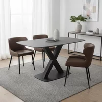 Click to view product details and reviews for Vernal Dining Set 4 Seater 130cm Grey Sintered Stone 4 Langley Brown Faux Leather Chair. Click to view product details and reviews for Vernal Dining Set 4 Seater 130cm Grey Sintered Stone 4 Langley Brown Faux Leather Chair.