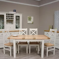 Click to view product details and reviews for Deluxe Painted Extending Dining Set Cross Back Chairs. Click to view product details and reviews for Deluxe Painted Extending Dining Set Cross Back Chairs.