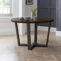 Click to view product details and reviews for Brooklyn Dining Table 4 Seater 120cm Round Dark Oak. Click to view product details and reviews for Brooklyn Dining Table 4 Seater 120cm Round Dark Oak.