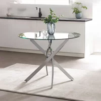 Click to view product details and reviews for Anderson Dining Table 2 Seater 100cm Round Glass Chrome Legs. Click to view product details and reviews for Anderson Dining Table 2 Seater 100cm Round Glass Chrome Legs.