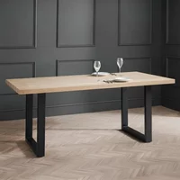 View Berwick dining table - 6 seater - 180cm - oak effect View Berwick dining table - 6 seater - 180cm - oak effect