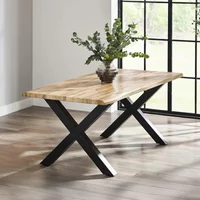 View Harvey dining table - 6 seater - 180cm - oak effect top View Harvey dining table - 6 seater - 180cm - oak effect top