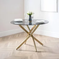 Click to view product details and reviews for Montero Dining Table 2 Seater 100cm Round Clear Glass And Gold. Click to view product details and reviews for Montero Dining Table 2 Seater 100cm Round Clear Glass And Gold.