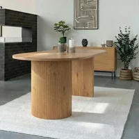 Click to view product details and reviews for Boavista Dining Table Oval Fluted Double Pedestal 8 Seater 210cm Natural Wood. Click to view product details and reviews for Boavista Dining Table Oval Fluted Double Pedestal 8 Seater 210cm Natural Wood.