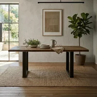View Vintage dining table - 8 seater - 220cm - recycled wood and metal View Vintage dining table - 8 seater - 220cm - recycled wood and metal
