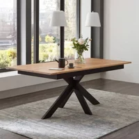 View Boston extending dining table - with spider legs - oiled oak - variation available View Boston extending dining table - with spider legs - oiled oak - variation available