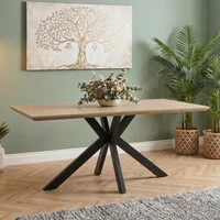 Click to view product details and reviews for Manhattan Dining Table Oak 6 Seater 180cm Black Spider Legs Base. Click to view product details and reviews for Manhattan Dining Table Oak 6 Seater 180cm Black Spider Legs Base.