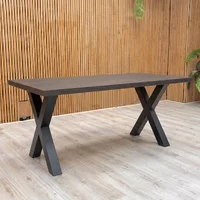 View Dallas dining table - grey - 6 seater - 180cm View Dallas dining table - grey - 6 seater - 180cm