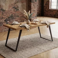 View Agra dining table - 6 seater - 175cm - parquet View Agra dining table - 6 seater - 175cm - parquet