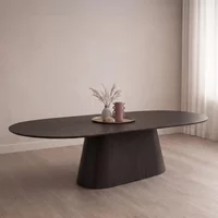 View Novero dining table - 280cm - 12 seater - oval - pedestal - espresso oak View Novero dining table - 280cm - 12 seater - oval - pedestal - espresso oak