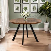 View Panama dining table - 4 seater - 110cm - round - dark oak View Panama dining table - 4 seater - 110cm - round - dark oak