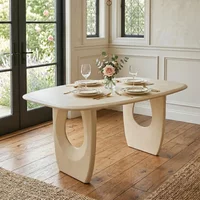 View Mark dining table - 200cm - 8 seater - beige - plywood View Mark dining table - 200cm - 8 seater - beige - plywood