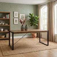View Nairobi dining table - 140cm - 4 seater - u legs - natural - rustic mango wood View Nairobi dining table - 140cm - 4 seater - u legs - natural - rustic mango wood
